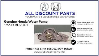 Genuine Honda Water Pump (P/N: 19200rdvj01)
