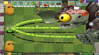 PLANTS VS ZOMBIES 100% EPIC HACK THREEPEATER VS DR. ZOMBOSS`S
