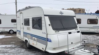 Обзор прицеп дача, караван, автодом. Hobby Excellent-420. Четырёх местный. Год 2001. Цена 550тыс.