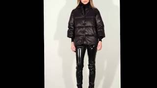 BE BLUMARINE Black Nylon Puffer Jacket with 3/4 Sleeves