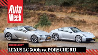 Lexus LC 500h vs. Porsche 911 Carrera - AutoWeek Dubbeltest - English subtitles