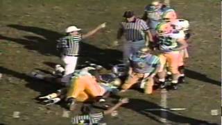 Oregon DE Matt LaBounty strips the ball from UCLA QB Tommy Maddox vs. UCLA 11-16-1991