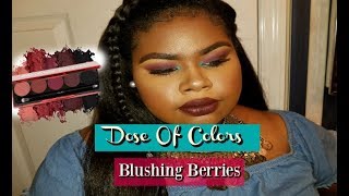 Dose of Colors "Blushing Berries" Eyeshadow Tutorial Dark Skin Jocelyn Nolton