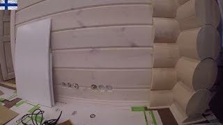 Как сделать плинтуса в бревенчатом доме . Квадратное к круглому .