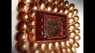 Beautiful wall hanging spoon frame DIY