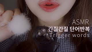 ASMR 간질간질 단어반복 Trigger words (Korean 한국어 ASMR)