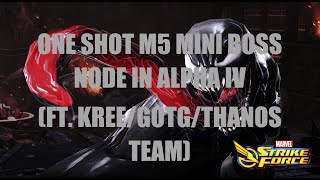 [Marvel Strike Force]One Shot M5 Mini Boss Node in Alpha IV with Kree/Guardians/Thanos Team