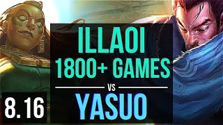 ILLAOI vs YASUO (TOP) ~ 1800+ games ~ EUW Master ~ Patch 8.16