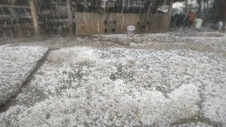 Trận mưa đá lịch sử nhất ở Hạ thành phương độ....