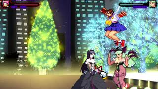 Mugen Request Kuroyukihime & Amy Rose Vs Sakura & Morrigan