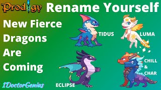 How to rename yourself :  Luma & Eclipse new fierce Dragons Prodigy Math Game Update