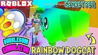 This Rainbow Dogcat *Secret Pet* is INSANE - Bubblegum Simulator (Roblox)