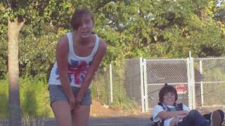ORIGINAL-Girl Lands Bad On Skateboard