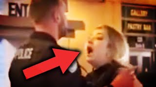 Drunk Woman SCREAMS Nonsense At Cop
