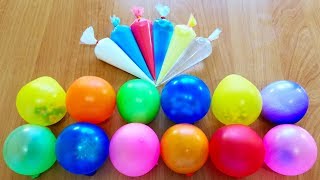 Making Crunchy Slime Whith Piping Bags & Balloons | Relaxing Satisfying Slime Video