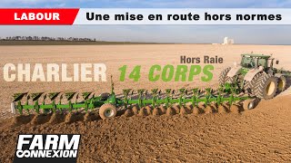 Mise en route de la 1ère charrue CHARLIER hors raie de 14 corps