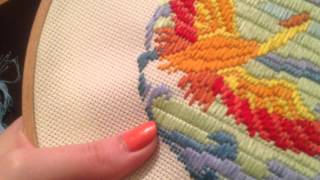 Набор для вышивки фирмы Panna в технике лонгстич (longstitch)