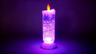 Gooddeals Romantic Color changing Sequinned USB LED Spinning Glitter Candle