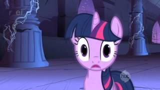 Nightmare Moon tastes the Final Friendship Rainbow Color Blaster