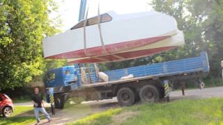 Финиш строительства и спуск на воду катамаран КУБА (WallerTC 670)