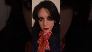 crossdresser lady in satin skirt suit and satin bow blouse - Christina d´Yvon