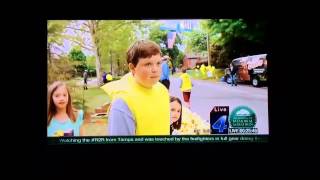 Chellie Mills fainting live on air during the Oklahoma City Memorial...