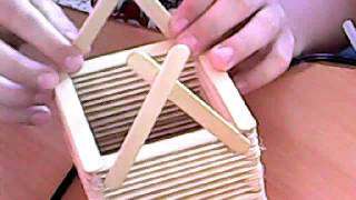 Домик из палочек для мороженного №1