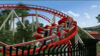 Hollywood Rip Ride Rockit coaster virtual ground view