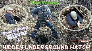 Amazing Silver found by mysterious Hatch Door hidden in the woods - Metal Detecting