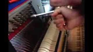 Loose tuning pins (piano) - Tightening. Part #3.Как закрепить колок пианино при помощи картона.