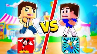 МИККИ МАУС ЛАКИ БЛОК VS ДОНАЛЬД ДАК ЛАКИ БЛОК! НУБ ПРОТИВ ПРО! ВЫЖИТЬ НА 1 БЛОКЕ Майнкрафт Битва