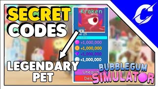 " Kraken " Secret Codes | Legendary Secret Pet | Bubble Gum Simulator