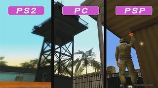 GTA VICE CITY STORIES Graphics Comparison - PS2 / PSP / PC