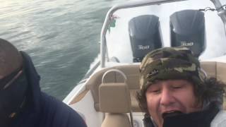 Preparing for filming 'Plan B' ..... Safety boat testing.