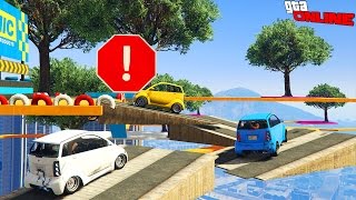 РАЗНОЦВЕТНЫЙ ПАРКУР НА МАЛЕНЬКИХ МАШИНКАХ! (GTA 5 ONLINE ГОНКИ)