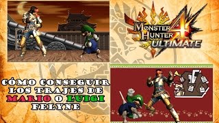 Consigue los trajes de Mario o Luigi Felyne - MH4U
