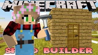 Minecraft - Little Kelly : FIRST TIME SPEED BUILDING!