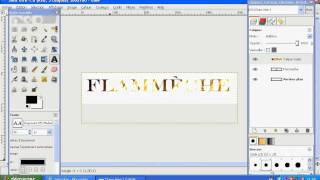 Texte enflammé avec gimp facile