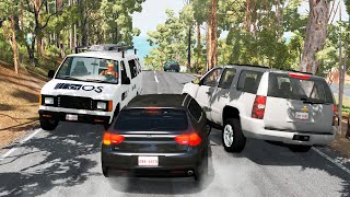 Car Overtaking Crashes Compilation #15 - BeamNG.Drive