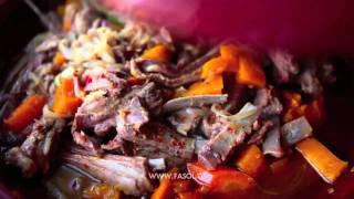 Тажин с бараньими ребрышками и тыквой - Кускус