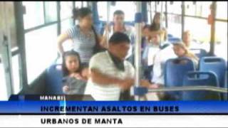 Manabí: Cámara graba asalto en bus de transporte urbano