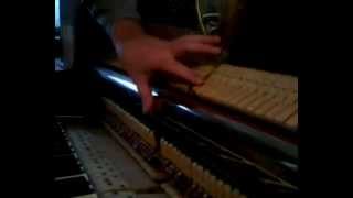 Loose hammer upright piano.Tighten, deleting  grooves Фиксация разболтавшегося  молоточка пианино.