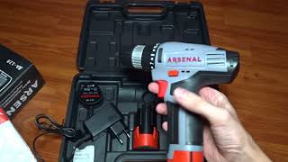 Классный шуруповерт на Li-Ion аккумуляторах 18650 Arsenal DA-12L (Арсенал ДА-12Л)