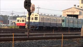 2011.10.10夕方 関東鉄道水海道車両区でキハ350形大規模な入換作業