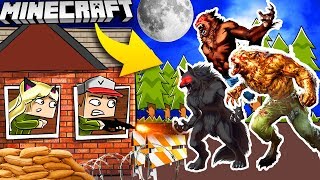 ? BAZA VS WILKOŁAKI - MINECRAFT TSUNAMI CHALLENGE | Vito VS Bella