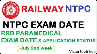 RRB NTPC & Paramedical Exam date & application status || CEN :- 02/2019 ||