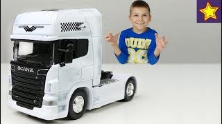 Машинки Крутой Тягач Скания Наносим наклейки на кабину Небольшой тюнинг