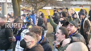 Italy: Fans rally outside stadium ahead of Derby della Madonnina