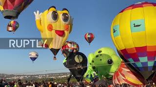 Mexico: Leon's sky filled with colour during International Balloon Festival