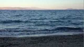 The sea at Marathon in Greece just outside the Golden Coast Hotel